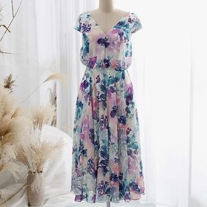 Floral water color dress NWT